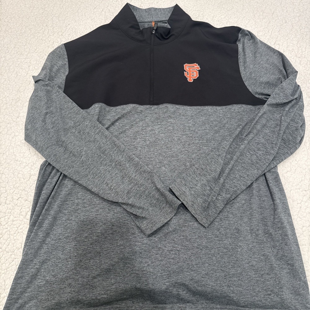 Fanatics 1/4 Zip Pullover San Francisco Giants mens XL Baseball Orange Black
